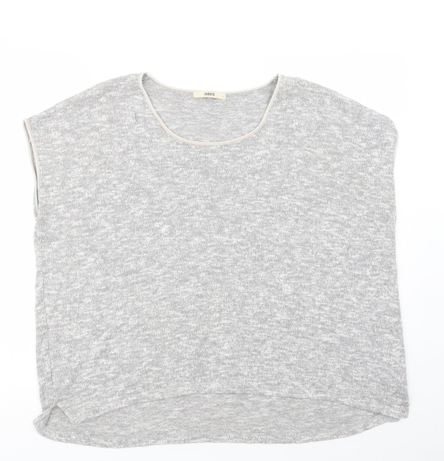 Oasdis Womens Grey Scoop Neck  Viscose Pullover Jumper Size L