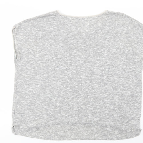 Oasdis Womens Grey Scoop Neck  Viscose Pullover Jumper Size L
