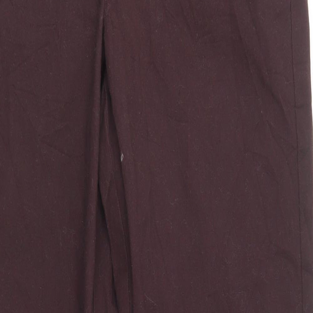 TU Mens Purple  Cotton Chino Trousers Size 34 L34 in Regular Button