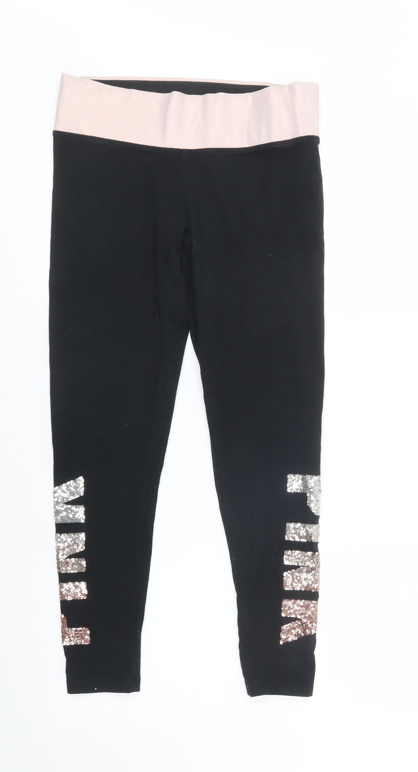 Victoria's Secret Womens Black  Cotton Jegging Leggings Size M L27 in   - PINK