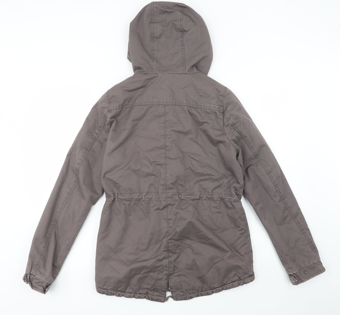 H&M Womens Brown   Parka Jacket Size 8  Zip