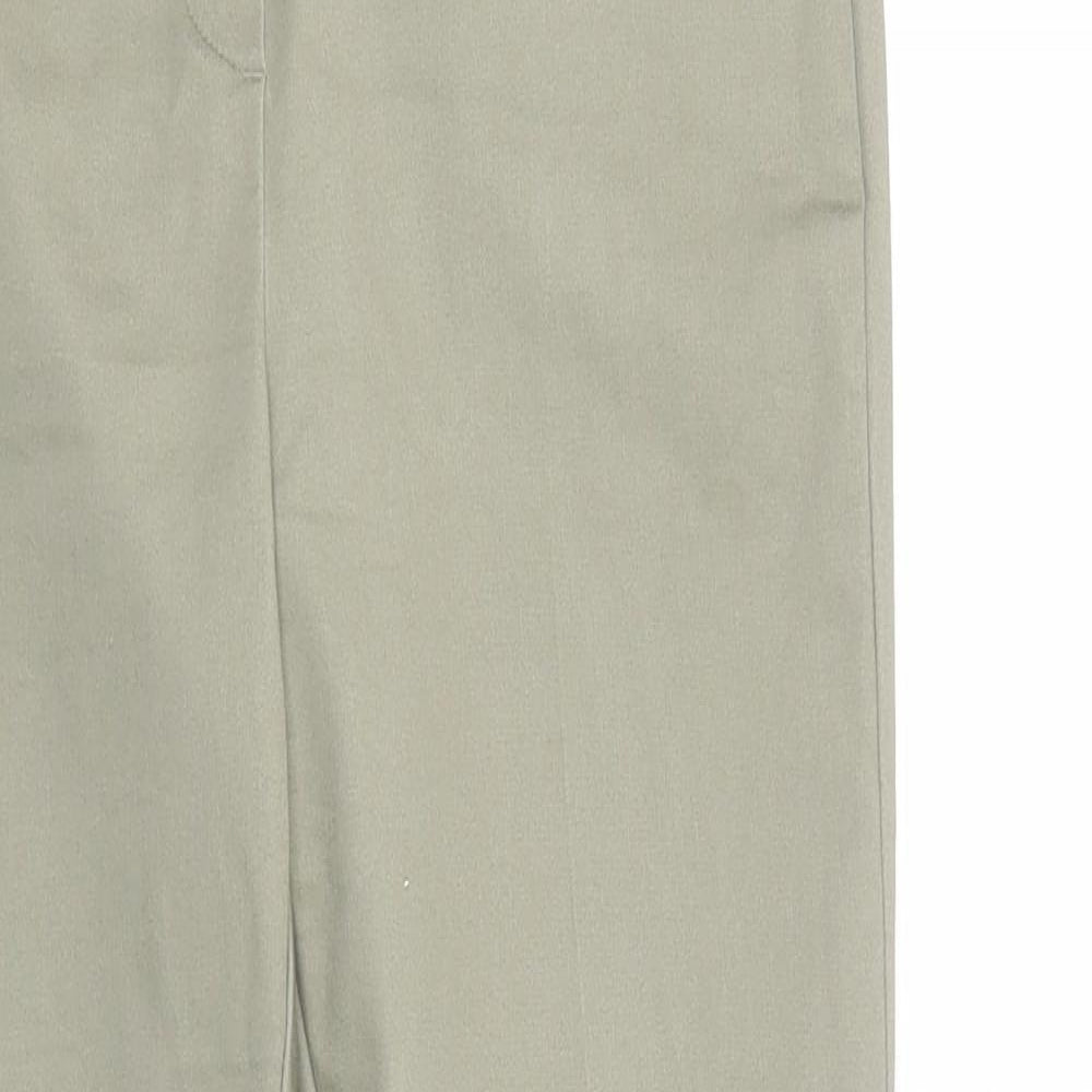 H&M Womens Green  Cotton Jegging Trousers Size 10 L28 in Regular