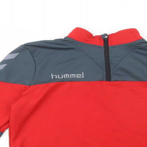 Hummel Mens Red  Polyester Pullover Sweatshirt Size S