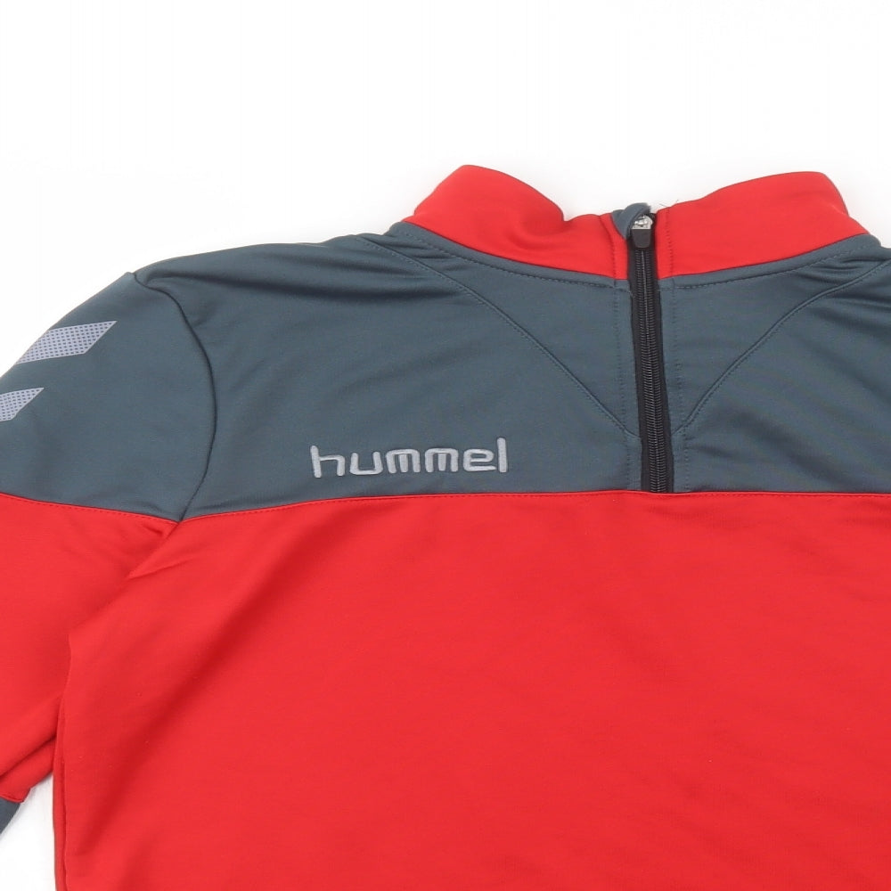 Hummel Mens Red  Polyester Pullover Sweatshirt Size S