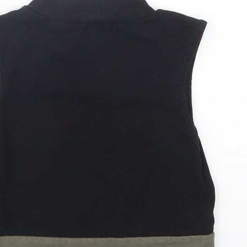 Primark Girls Black  Cotton Basic Blouse Size 9-10 Years Mock Neck Pullover