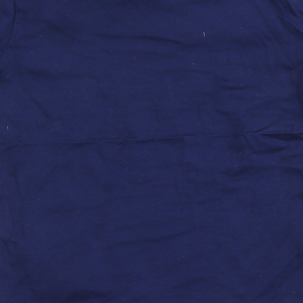 adidas Boys Blue  100% Cotton Basic T-Shirt Size 12-18 Months Round Neck Pullover