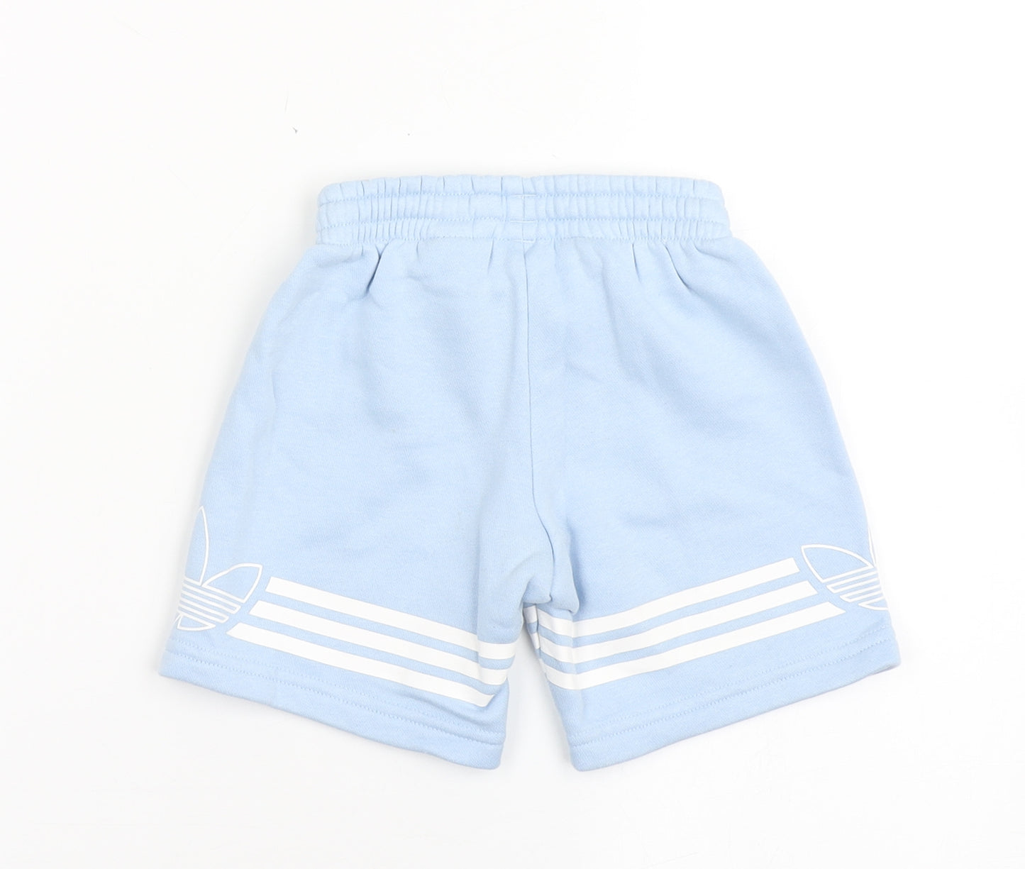 adidas Boys Blue  Cotton Sweat Shorts Size 2-3 Years  Regular Drawstring