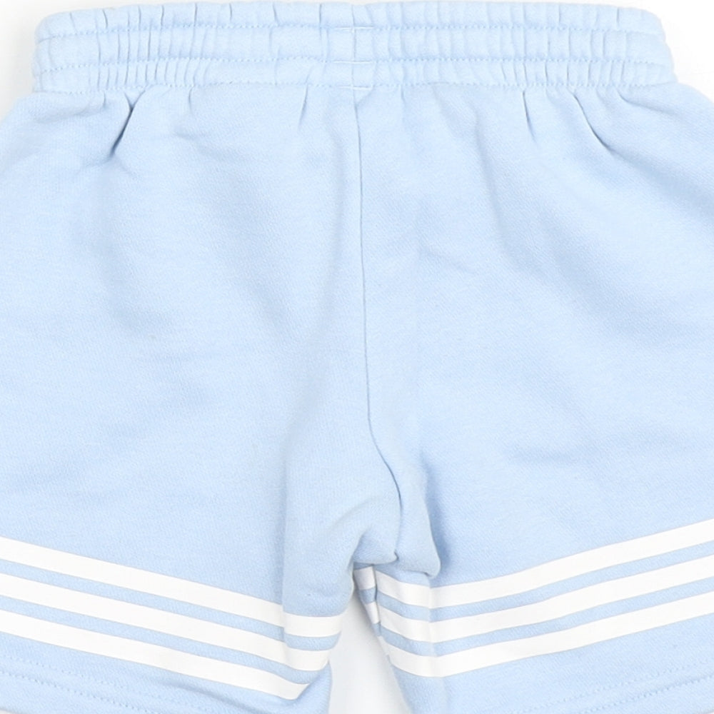 adidas Boys Blue  Cotton Sweat Shorts Size 2-3 Years  Regular Drawstring