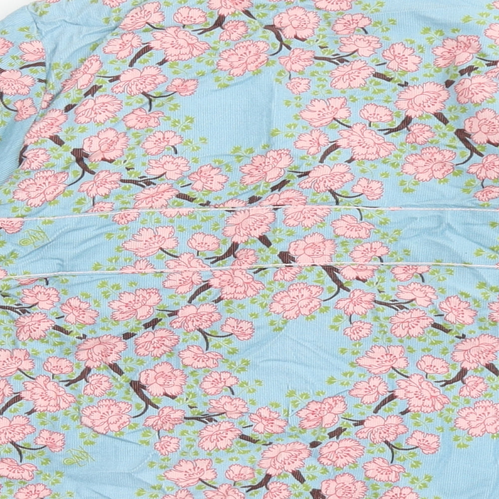 KENZO Girls Blue Floral  Overcoat Coat Size 18 Months   Button