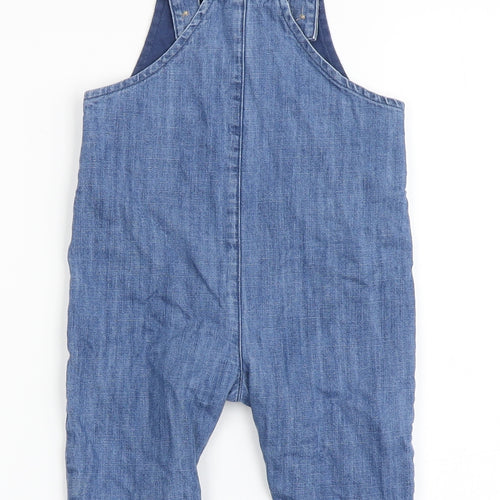 Marks and Spencer Boys Blue  100% Cotton Dungaree Outfit/Set Size 6-9 Months  Button - Peter Rabbit