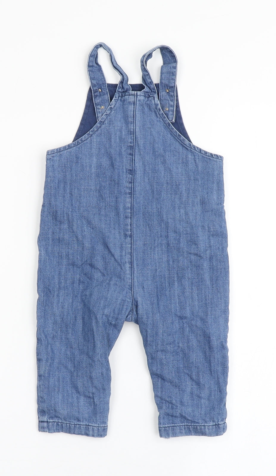 Marks and Spencer Boys Blue  100% Cotton Dungaree Outfit/Set Size 6-9 Months  Button - Peter Rabbit