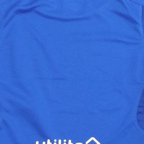 Hummel Boys Blue  100% Polyester Jersey T-Shirt Size 2-3 Years Round Neck Pullover - Rangers FC