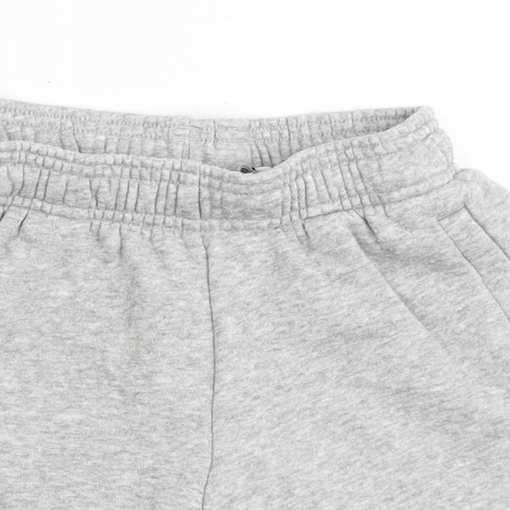 adidas Boys Grey  Cotton Sweat Shorts Size 3-4 Years  Regular Drawstring