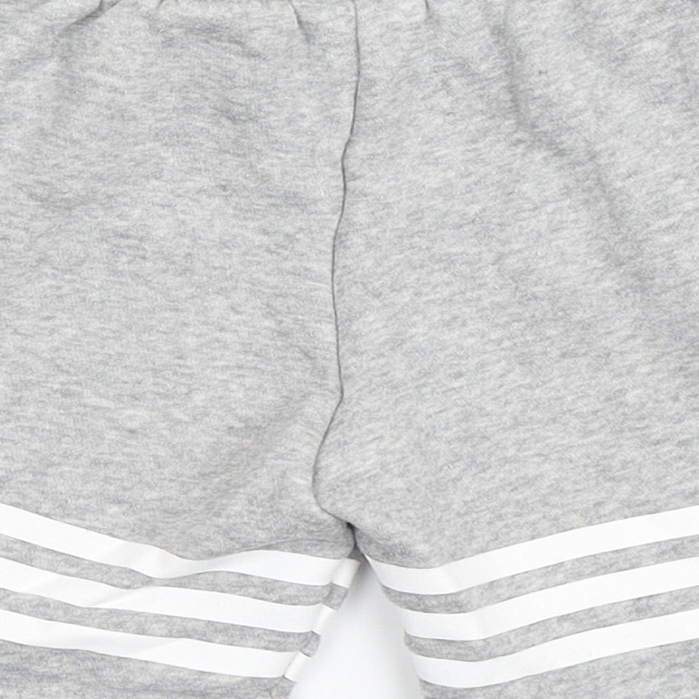 adidas Boys Grey  Cotton Sweat Shorts Size 3-4 Years  Regular Drawstring
