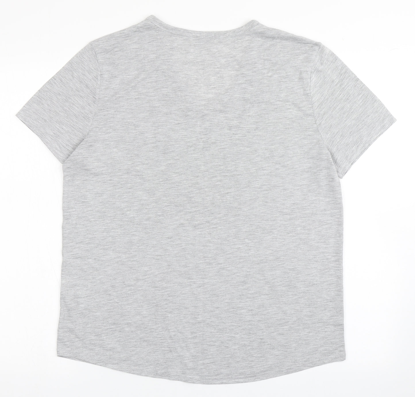 Papaya Womens Grey  Polyester Basic T-Shirt Size 16 V-Neck - Chest Pocket