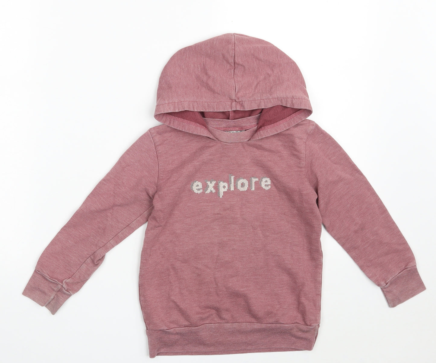 Keedo Boys Purple  100% Cotton Pullover Hoodie Size 4 Years   - EXPLORE