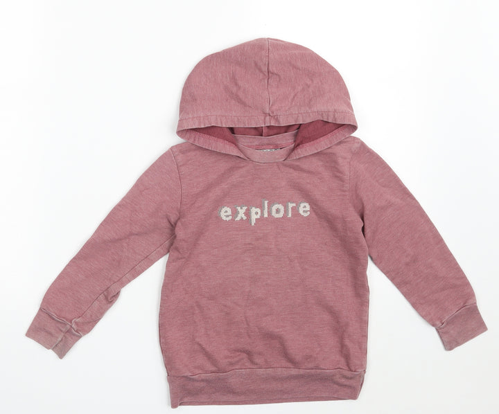 Keedo Boys Purple  100% Cotton Pullover Hoodie Size 4 Years   - EXPLORE