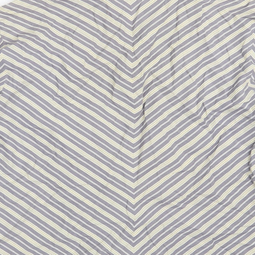 Express Womens Grey Striped 100% Cotton Basic Button-Up Size 12 Collared - Size 11-12