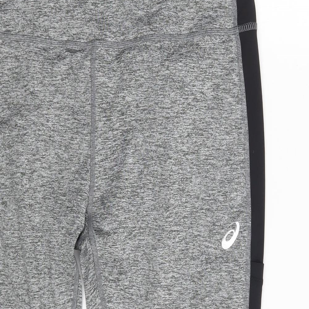 ASICS Womens Grey  Polyester Compression Leggings Size L L25 in Athletic  - Performance