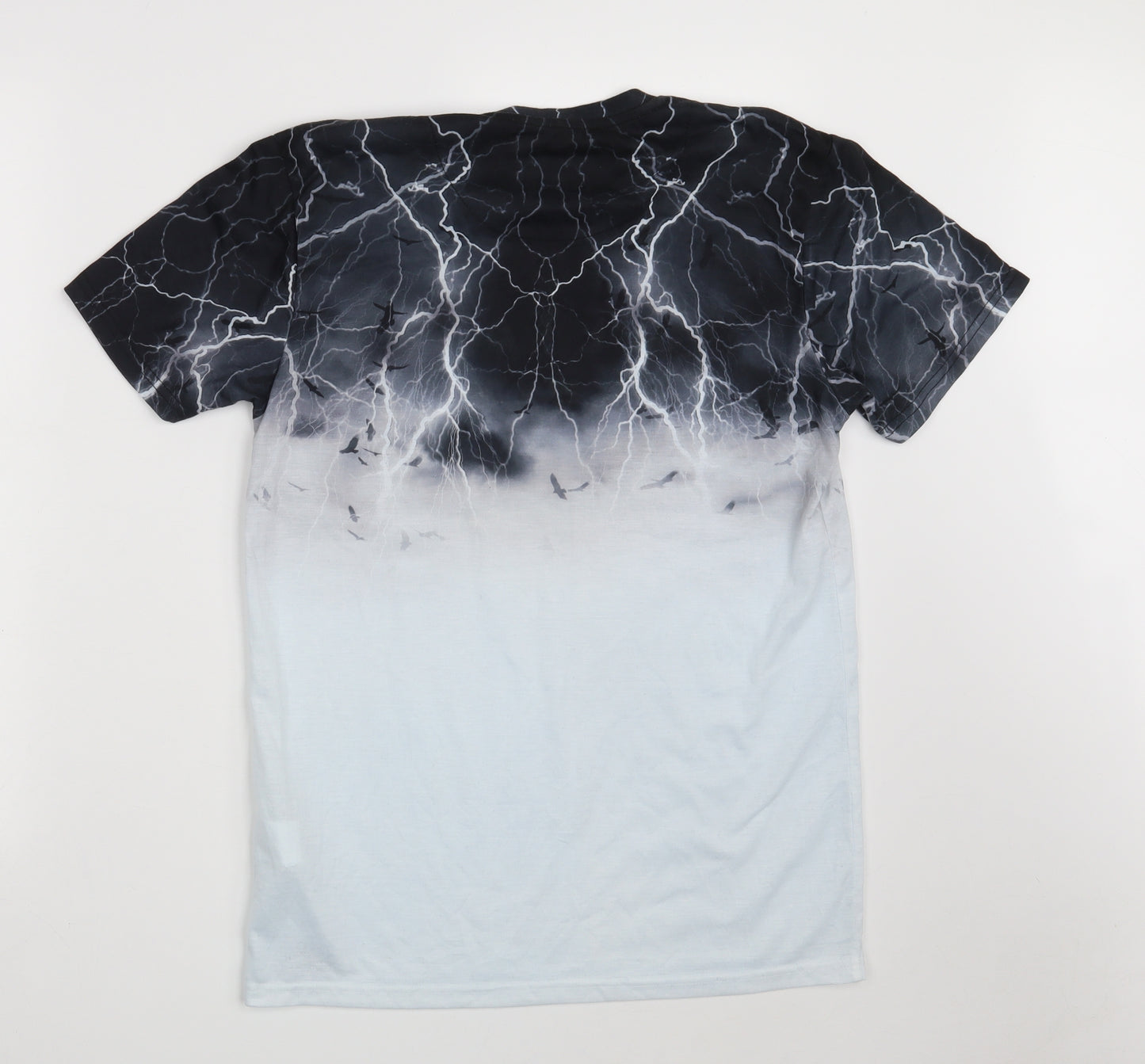 Firetrap Mens White  Polyester  T-Shirt Size M Round Neck