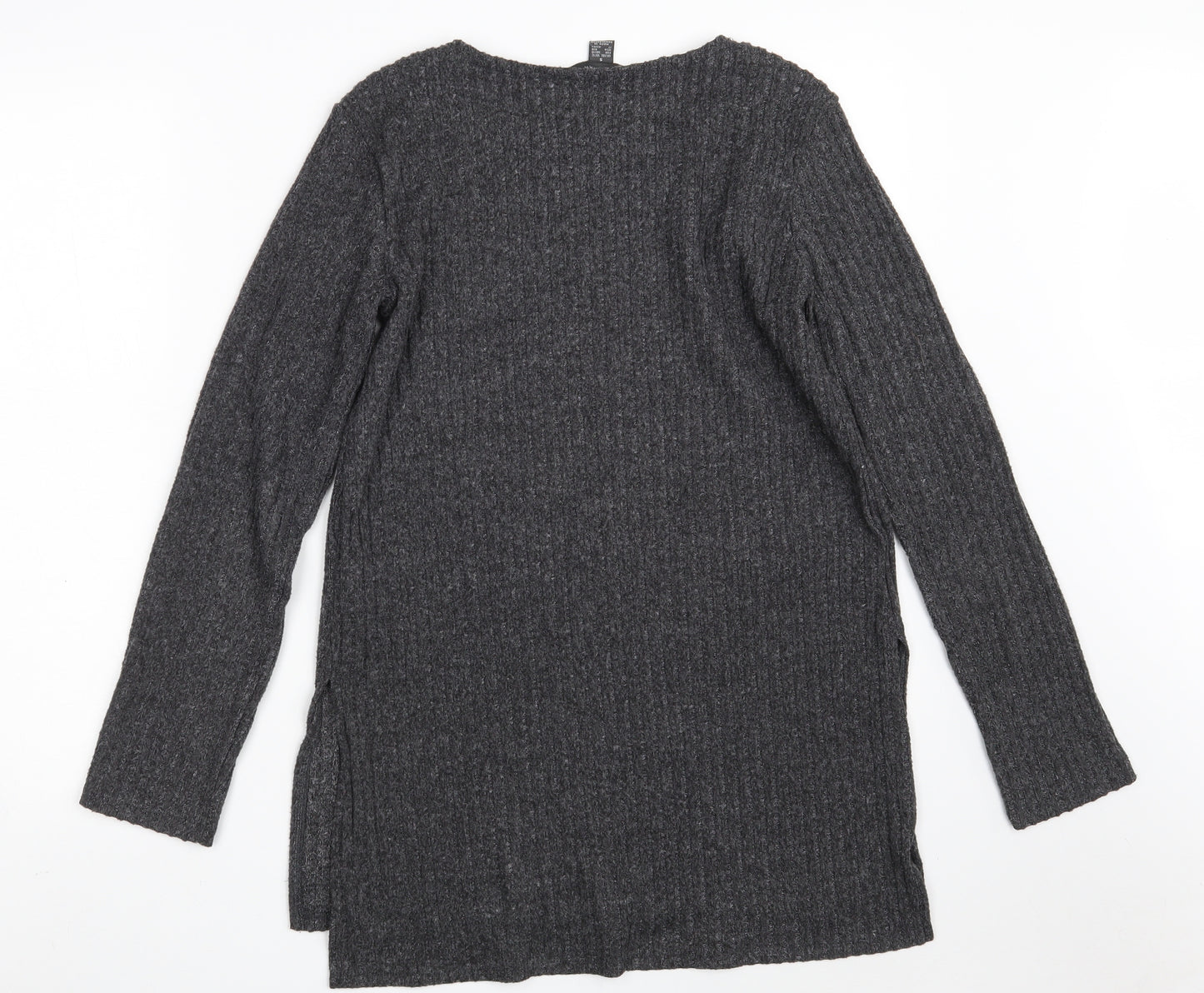 Primark Womens Grey Boat Neck  Polyester Pullover Jumper Size 10   - Size 10-12