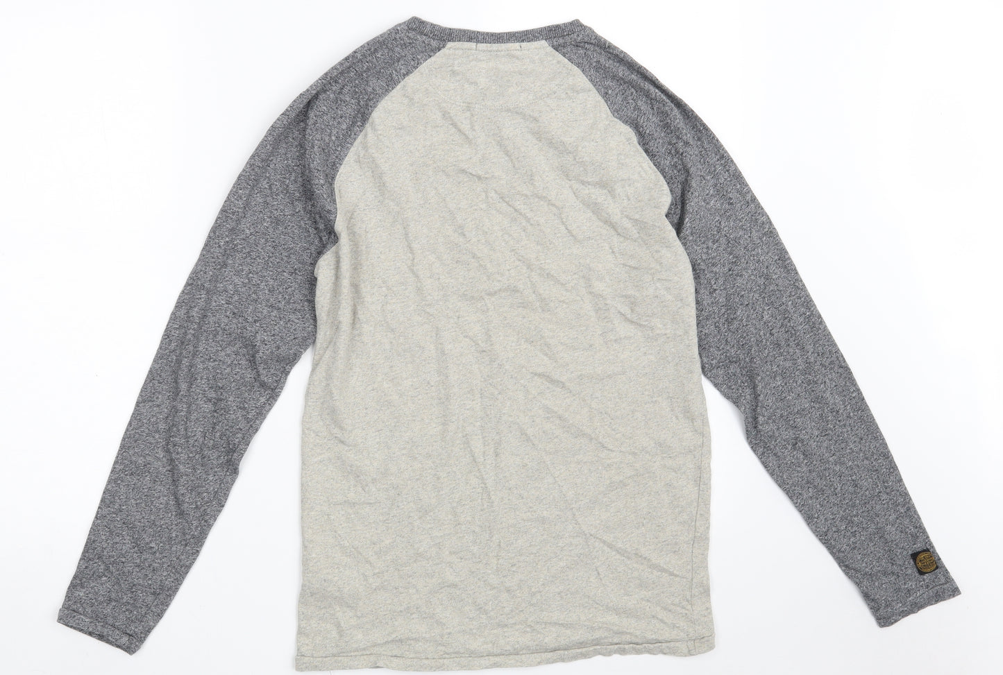 Superdry Mens Grey  Cotton  T-Shirt Size S Round Neck