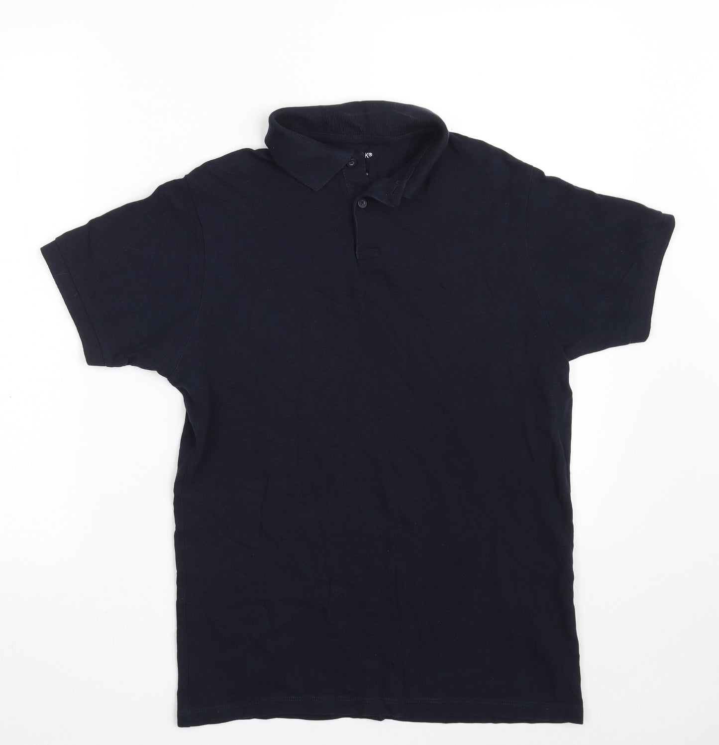 Primark Mens Blue  100% Cotton  Polo Size S Collared Button