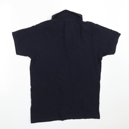 Primark Mens Blue  100% Cotton  Polo Size S Collared Button