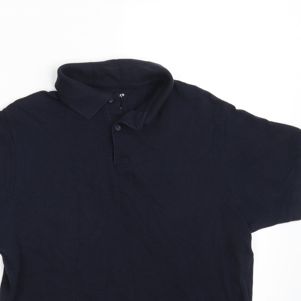 Primark Mens Blue  100% Cotton  Polo Size S Collared Button