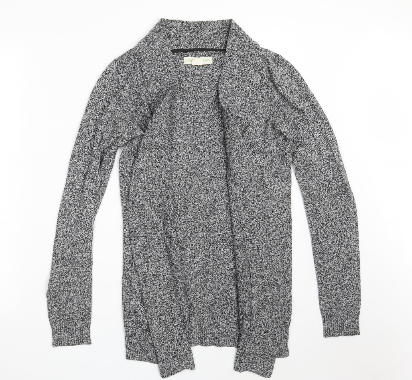 String of stars Womens Grey V-Neck  Cotton Wrap Jumper Size S