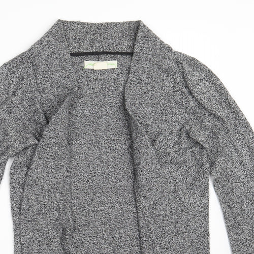 String of stars Womens Grey V-Neck  Cotton Wrap Jumper Size S