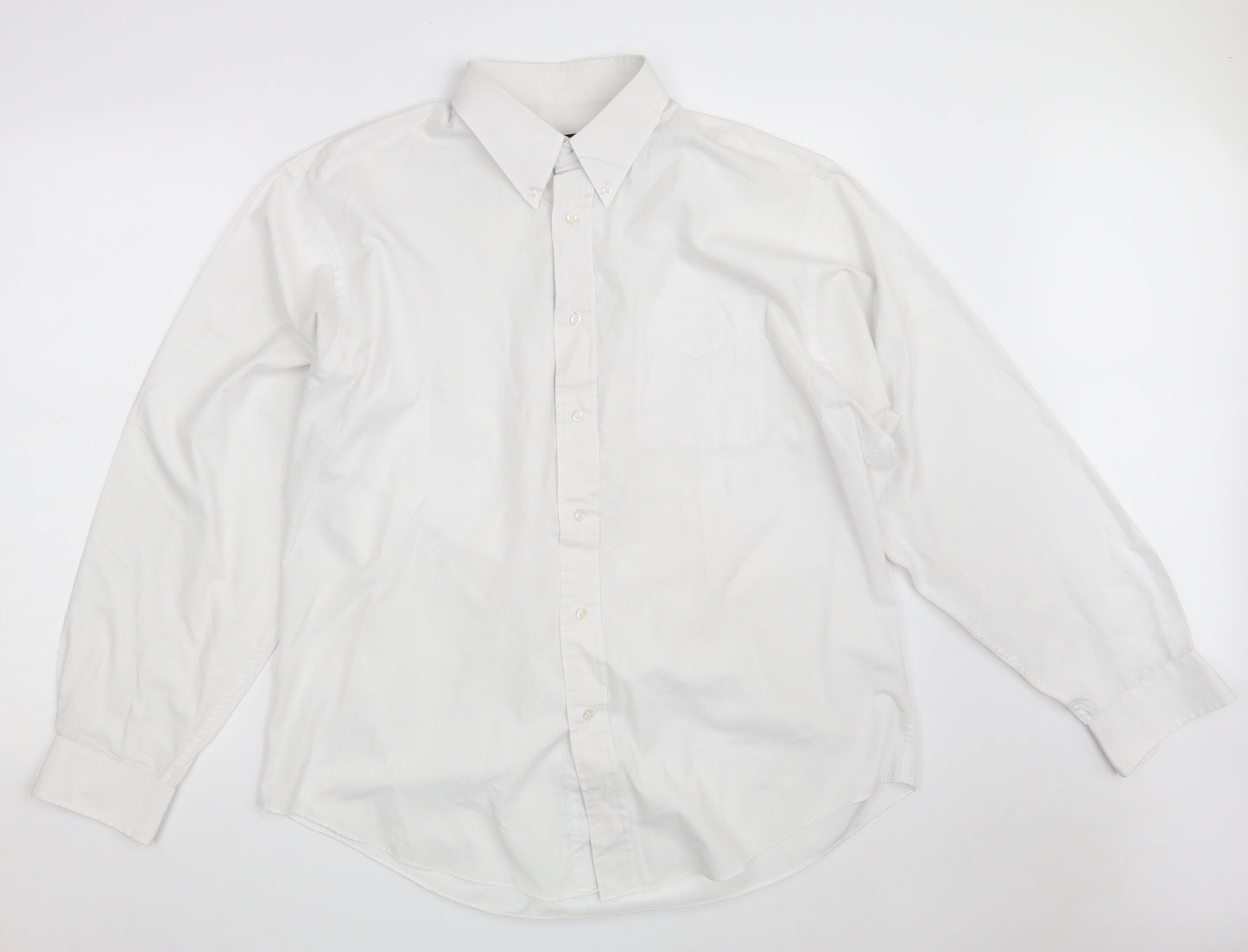 NEXT Mens White  Cotton  Dress Shirt Size 16.5 Collared Button