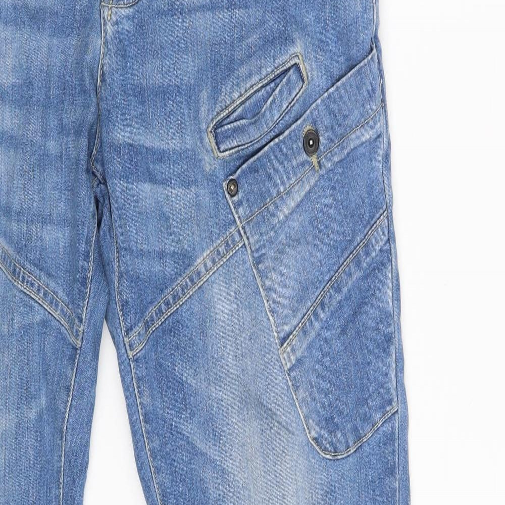 Crosshatch Mens Blue  Cotton Straight Jeans Size 32 in L33 in Slim Button