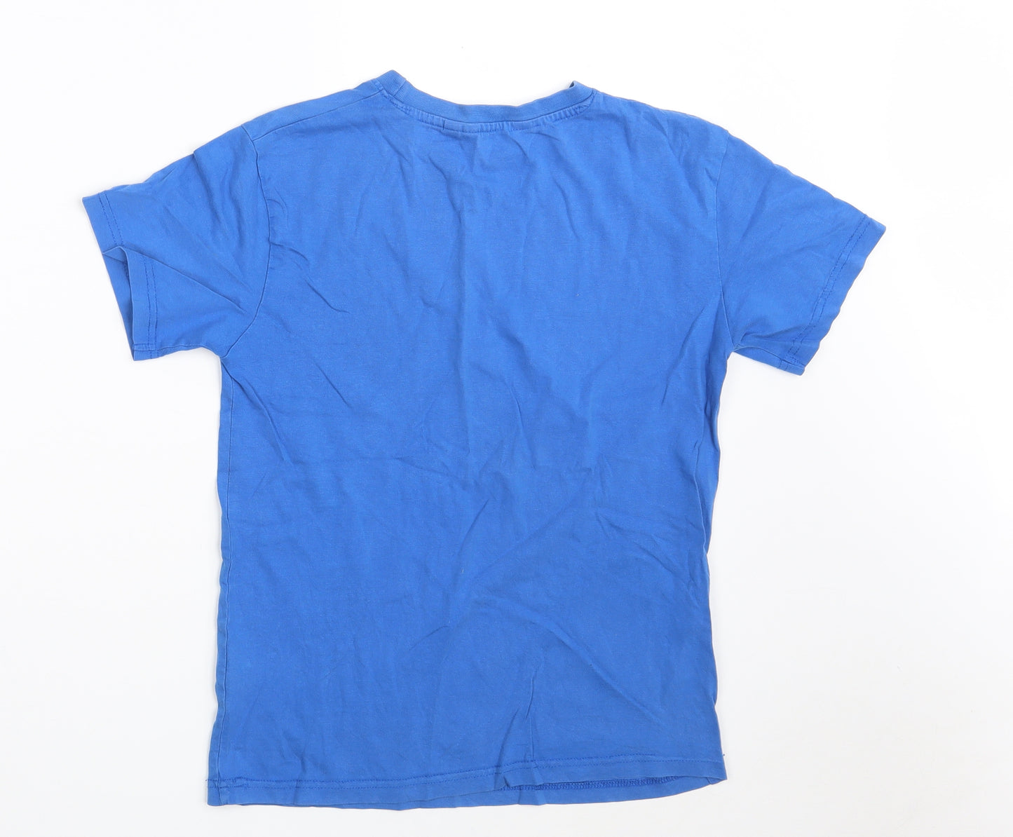 Kangaroo Poo Boys Blue  100% Cotton Basic T-Shirt Size 11-12 Years Round Neck