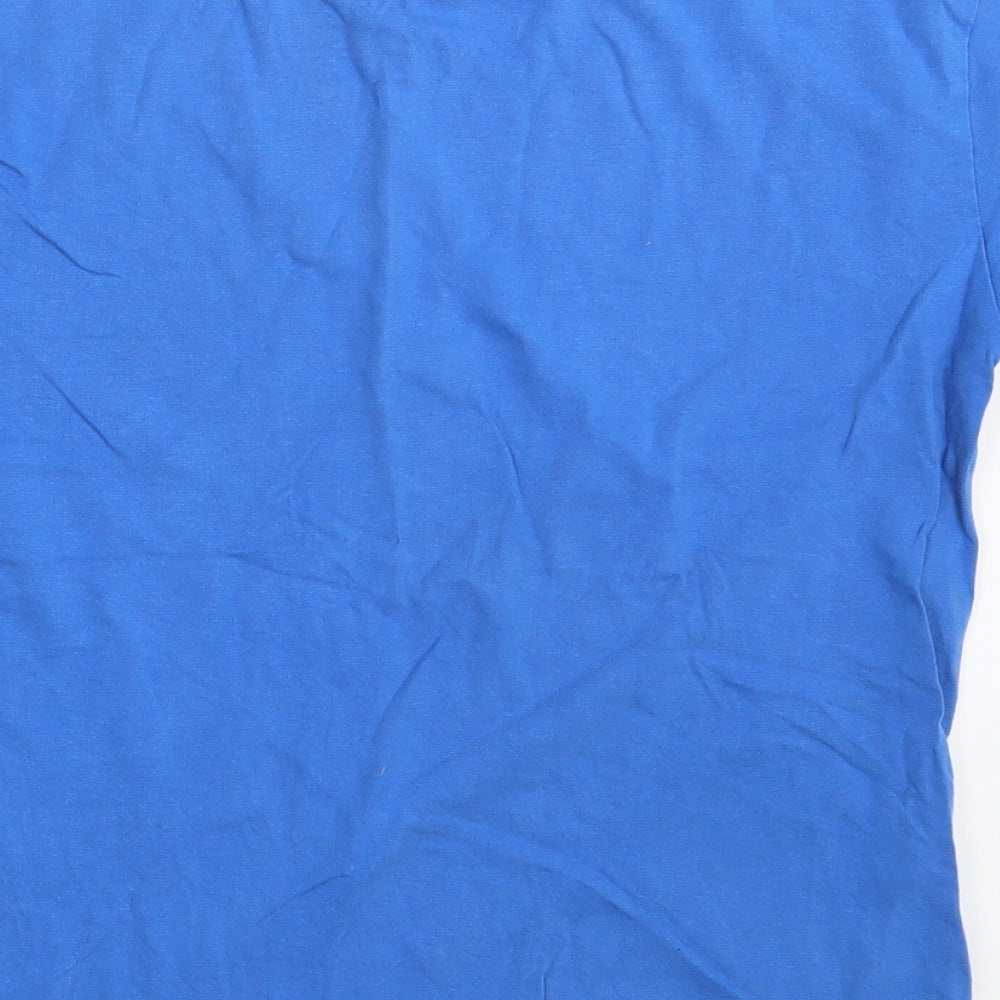 Kangaroo Poo Boys Blue  100% Cotton Basic T-Shirt Size 11-12 Years Round Neck