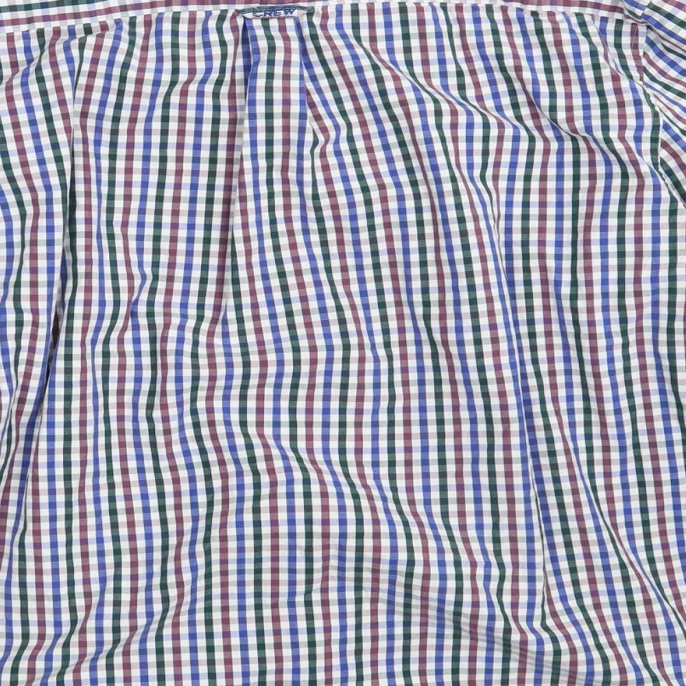 Crew Clothing Mens Multicoloured Check 100% Cotton  Dress Shirt Size 2XL Collared Button
