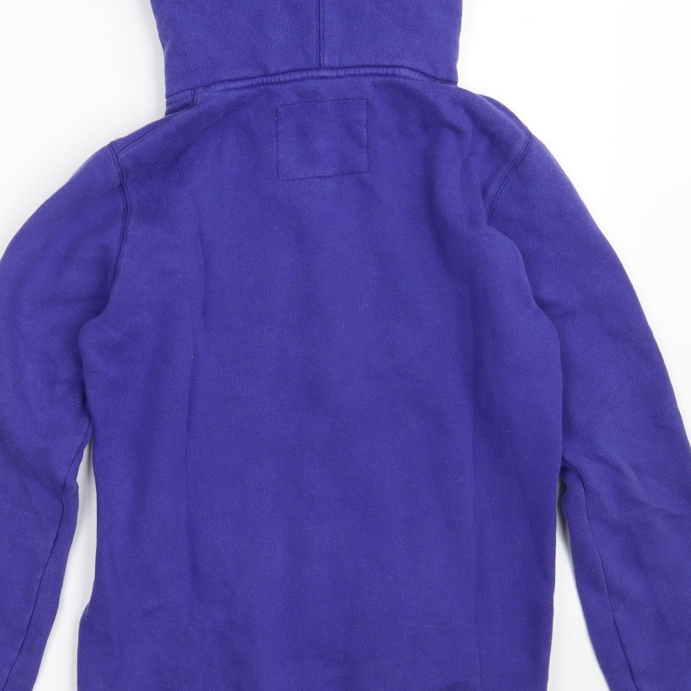 Jack Wills Womens Blue  Cotton Pullover Hoodie Size 10