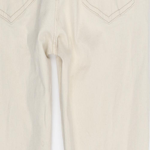 Denim & Co. Mens Beige  Cotton Skinny Jeans Size 34 in L30 in Slim Button