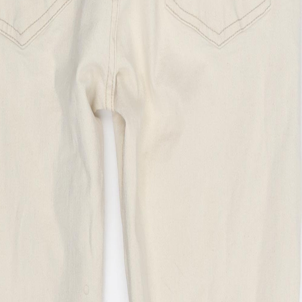 Denim & Co. Mens Beige  Cotton Skinny Jeans Size 34 in L30 in Slim Button