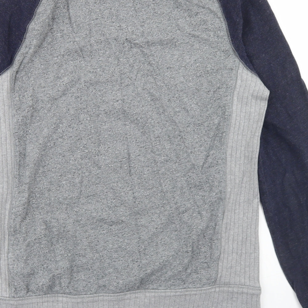 H&M Mens Grey Colourblock Cotton  T-Shirt Size M Crew Neck  - David Beckham