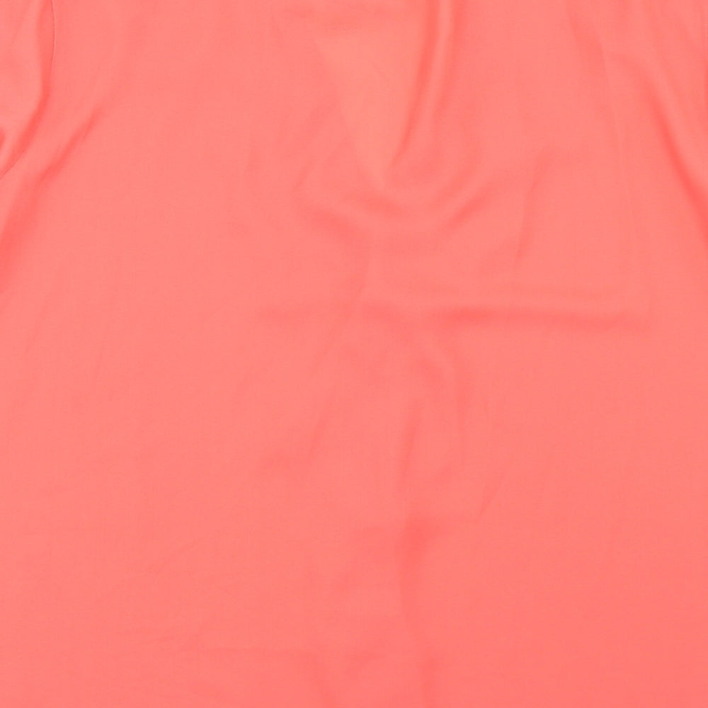 F&F Womens Orange  Polyester Basic Blouse Size 16 V-Neck