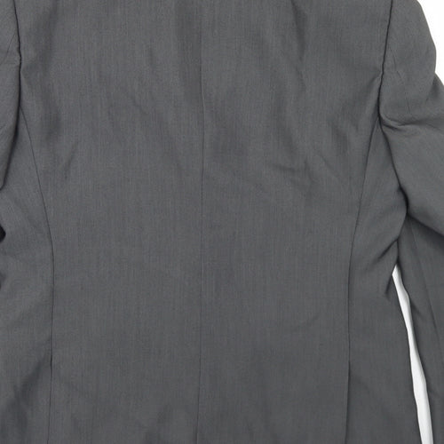 Preworn Mens Grey  Polyester Jacket Blazer Size 38