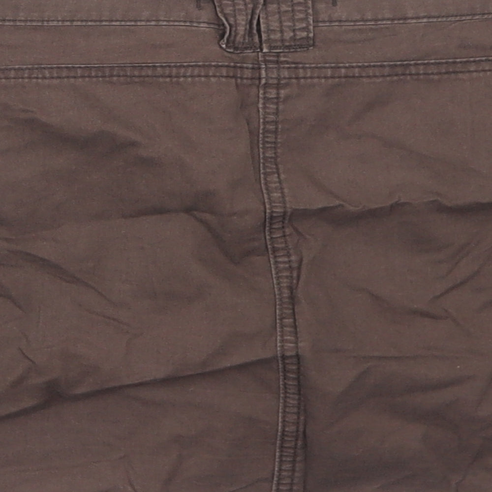 Falmer Womens Brown  Cotton Cargo Skirt Size 16   Button