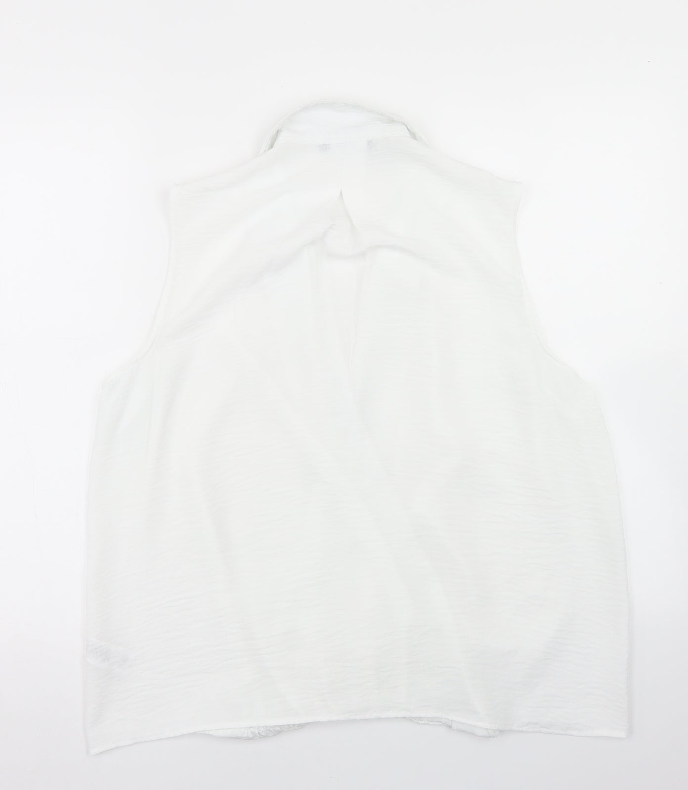 Primark Womens White  Polyester Basic Blouse Size 16 Collared