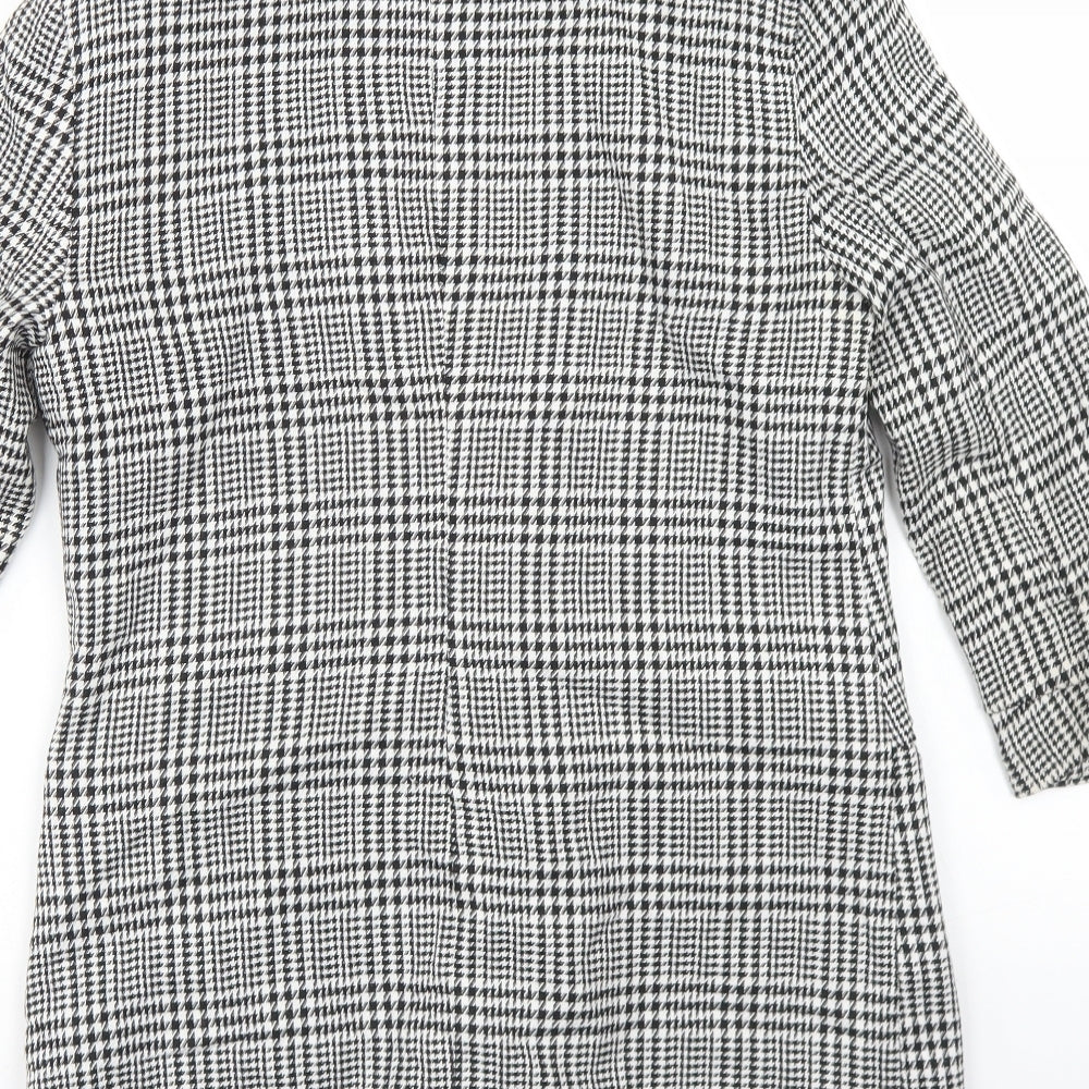 Miss Selfridge Womens Black Houndstooth Polyester Jacket Blazer Size 8