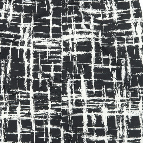 Louche Womens Black Geometric Polyester Straight & Pencil Skirt Size 14   Zip