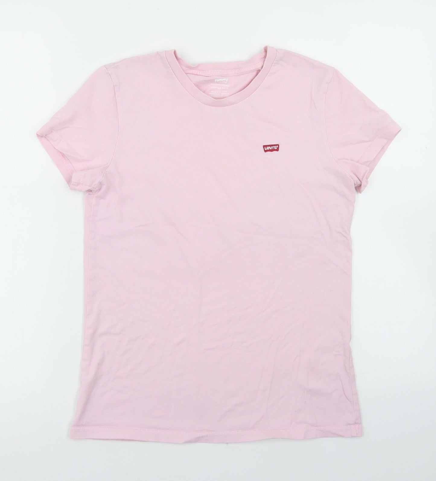 Levi's Mens Pink  Polyester  T-Shirt Size XS Crew Neck