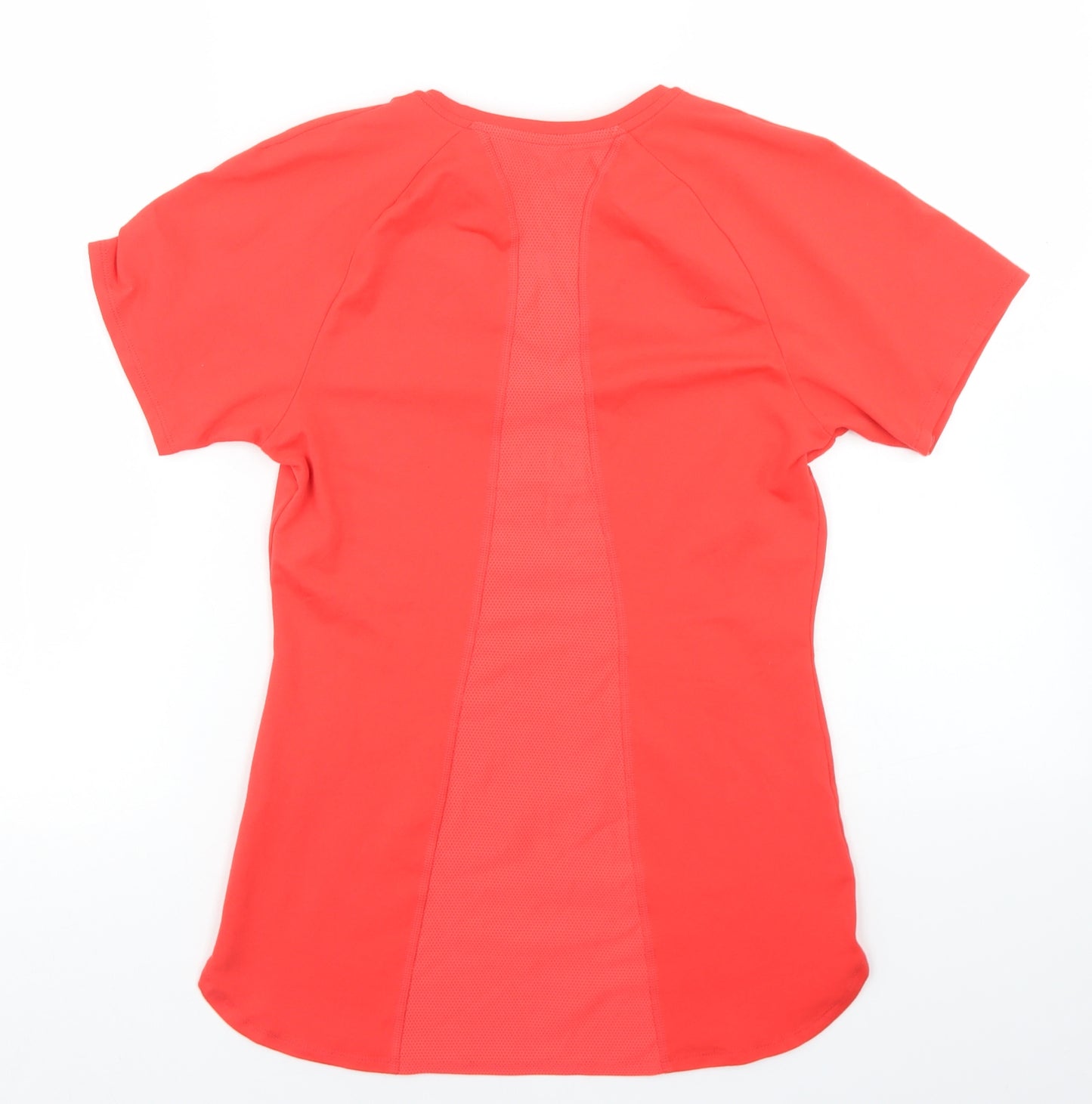 Nike Womens Orange  Polyester Basic T-Shirt Size XS Round Neck