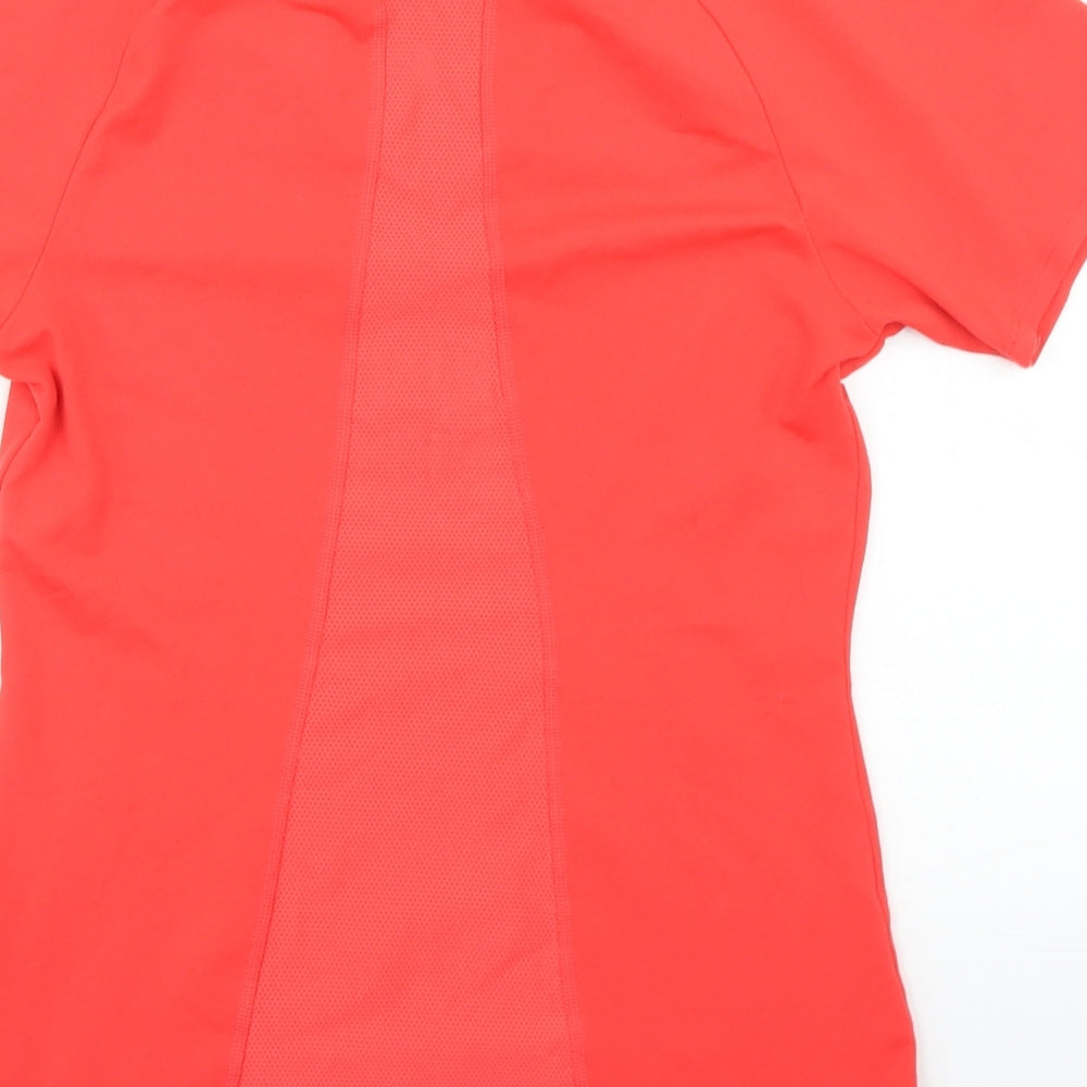 Nike Womens Orange  Polyester Basic T-Shirt Size XS Round Neck