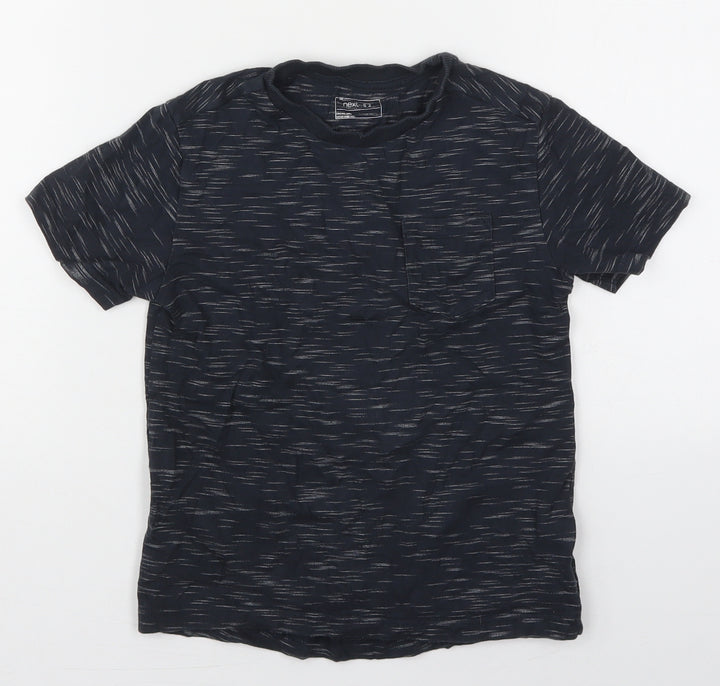 NEXT Boys Grey Cotton Basic T-Shirt Size 6 Years Crew Neck Pullover